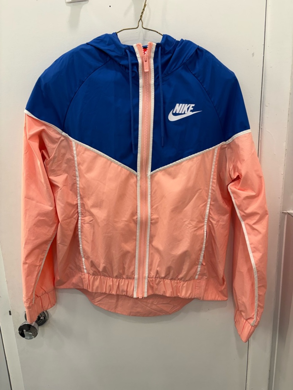 Nike Colorblock Hooded Windbreaker - Blue & Peach